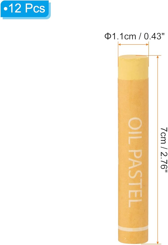 PATIKIL Cream White Oil Pastels, 12Pcs Soft Oil Crayons Creamy Pastels Stick Art Supplies for Art Painting Drawing Blending Graffiti for Artists Beginners