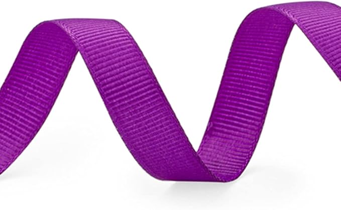LIUYAXI 5/8" X 50 Yards Solid Purple Grosgrain Ribbon, Perfect for Crafts, Wedding Decor, DIY Hair Accessories, Sewing, Gift Package Wrapping and More