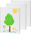 3 Pack 8.5x11 inch Hardcover Blank Book to Write Stories, Blank Hardcover Sketchbooks Journal（White，22 Sheets/ 44 Pages Each）