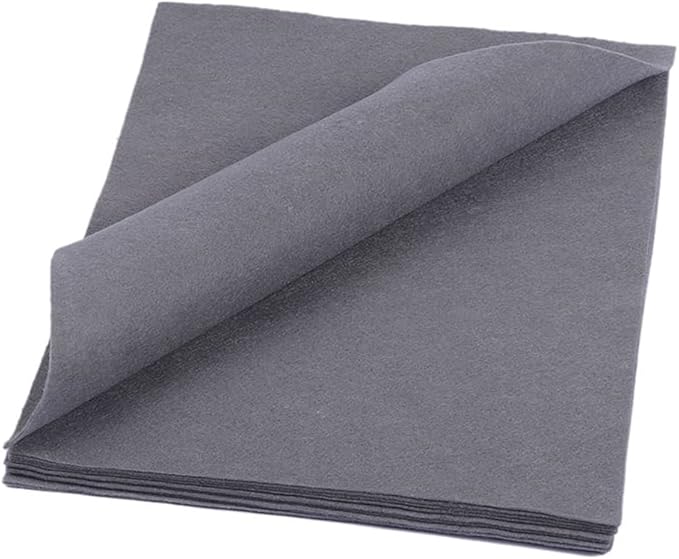 YYCRAFT Soft Felt Sheets 6 X 6 Inch Felt Fabric Squares Patchwork Sewing DIY Craft 1.6mm Thick - 40 Pcs,Grey