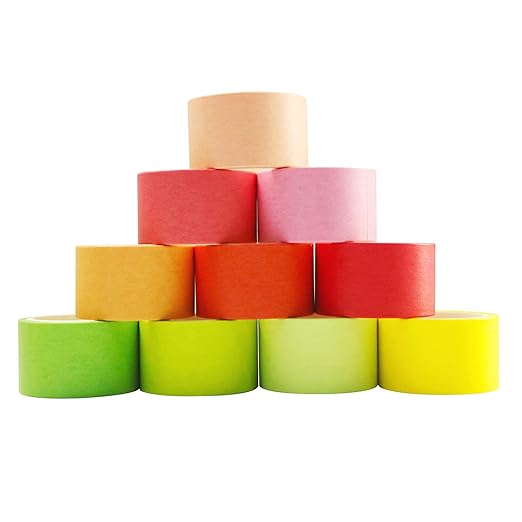 VIVIQUEN 20 Rolls Washi Tape Set Colored Masking Tape Pack Decorative Thin Tapes Children and Gifts Warpping (1 Inch 25mm)