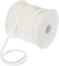 MECCANIXITY 1/4 Inch Double Fold Bias Tape Polyester Continuous Bulk Bias Tape for Sewing,Seaming Quilting Hemming Binding Crafts (Beige White 55 Yards)