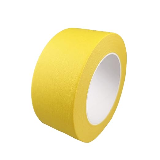 2 Inch Yellow Wide Masking Tape, Yellow Painters Tape for Home, Office, School Stationery, DIY Art, Crafts, Labeling (2 Inch X 55 Yard)