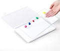 Nuanchu 2 Pcs Handy Glass Oil Paint Palette Included Airtight Stay Wet Palette Container and Tempered Glass, Keeps Paint Fresh, Ideal for Travel (10.24 x 6.8 Inches,Clear)