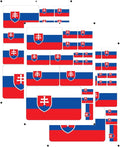 vmcoatdu Slovakia Slovak Republic Flag Laser Printing Sticker 3 Pcs Decal in Multiple Sizes Stickers (Red Slovakia)