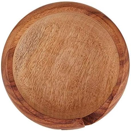 Christmas Gifts Wooden Yarn Bowl Knitting Bowl Large Crochet Yarn Holder Handmade Crocheting Accessories and Supplies Organizer 7 x 3 (Two Tone)