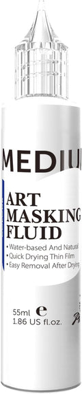 PHOENIX Masking Fluid for Watercolor Painting - 55ml / 1.86 fl Oz Liquid Masking Fluid Pen Water Color Medium Art Supplies for Artists