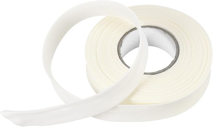 MECCANIXITY 3/4 Inch Single Fold Bias Tape Polyester Continuous Bulk Bias Tape for Sewing, Seaming Quilting Hemming Binding Crafts (Beige 10 Yards)
