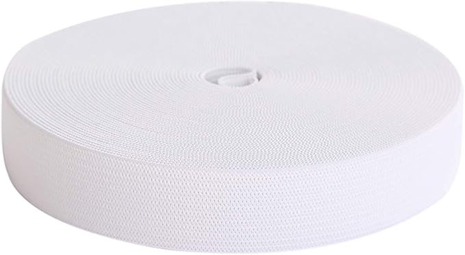 3/4 Inch by 20 Yard White Heavy Stretch High Elasticity Elastic Spool Knit Elastic Bands for Sewing