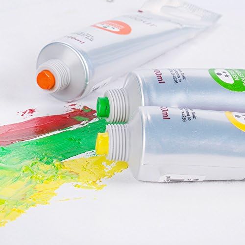 Mont Marte Oil Paint Premium, 3.4 US fl.oz (100ml) Tube, Orange Red, Heavy Body Paint, Artist Quality, Good Coverage, Excellent Tinting Strength, Ideal for Painting Canvas