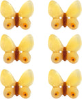 Novelty Yellow Butterfly Shaped Buttons for Crafts,Acetate Button for Clothes,Buttons for Sewing,Button Bulk,Pack of 6