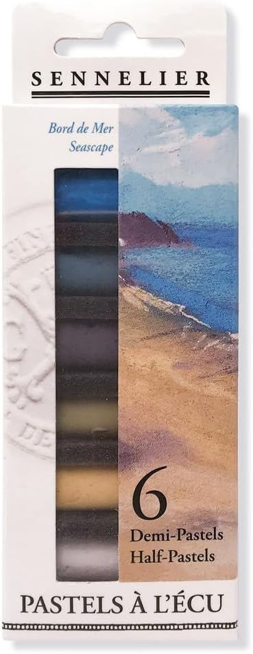 SENNELIER Extra-Soft Half Pastel 6 Stick Set, Set of 6, Seaside
