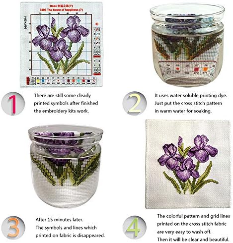 Stitchmelody Stamped Cross Stitch Kits for Adults,11CT Printed Pattern Embroidery Kit,DMC Threads Needlepoint Kits DIY Needlework Set-Four Knitting Chicken 20.5''X13.8''