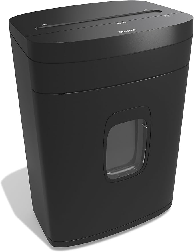 Staples 12-Sheet Micro-Cut Shredder – High-Security Document & Credit Card Shredding for Home & Office