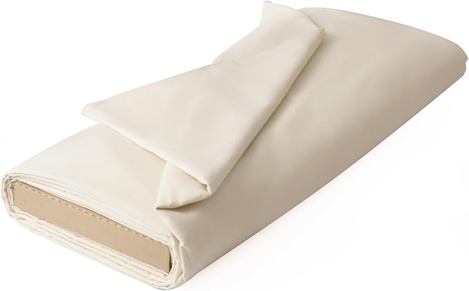 57 Inch 100% Cotton Muslin Fabric, 10Yard Natural Unbleached Muslin Linen Fabric by The Yard Suitable for Sewing Embroidery, Garments, Crafts