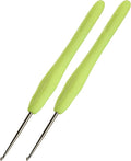 2Pcs 1.5mm Small Crochet Hooks, Ergonomic Small Lace Crochet Hook for Beginners, Crochet Needles for Crocheting, Smooth and Comfortable for Arthritis (1.5mm)