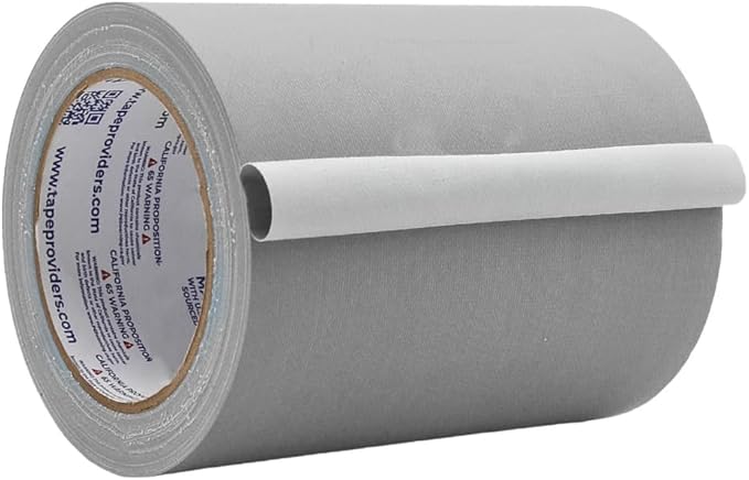 WOD GTC12 Gaffer Tape, Gray Low Gloss Finish Film, 6 inch x 60 ft. Residue Free, Non Reflective Cloth Fabric, Secure Cords, Water Resistant, Photography, Filming Backdrop, Production