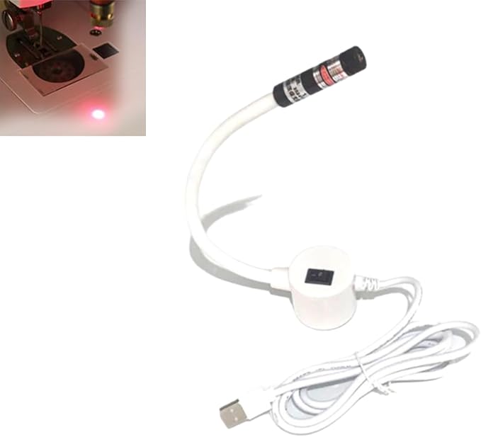 Magnetic Positioning Quilting Light for Sewing Machine, Magnetic Sewing Machine Light, Adjustable Magnetic Attachment, Sewing Light Guide for Straight Stitching, for Sewing (Dot, USB model)