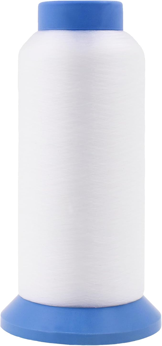 Mandala Crafts 4 Pack of Serger Threads Cones Spools - 0.1mm 22860 Yards Polyester Clear Threads for Sergers Machine and Overlock Quilting Sewing Machine