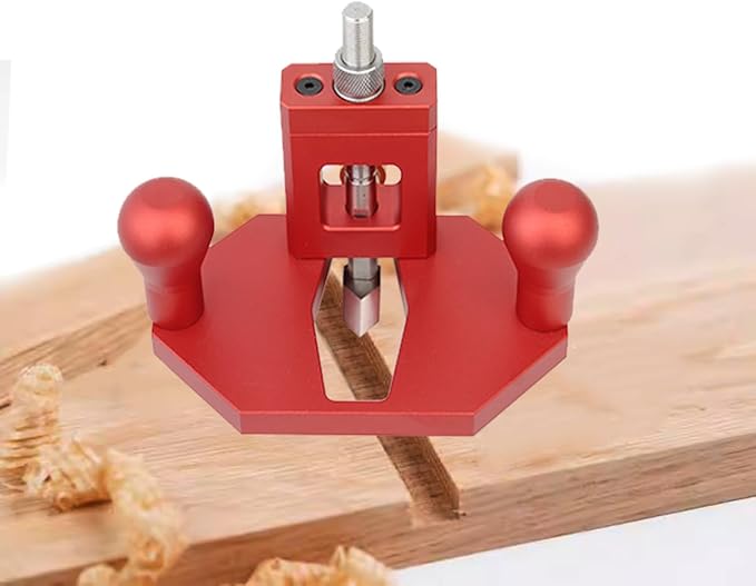 Router Plane Hand Wood Planer, Handheld Woodworking Tool, Woodworking Carpenter Tools Adjustable Woodcraft Trimming Knife Depth Stop Planer Wood Chamfering Slottinge (Red)