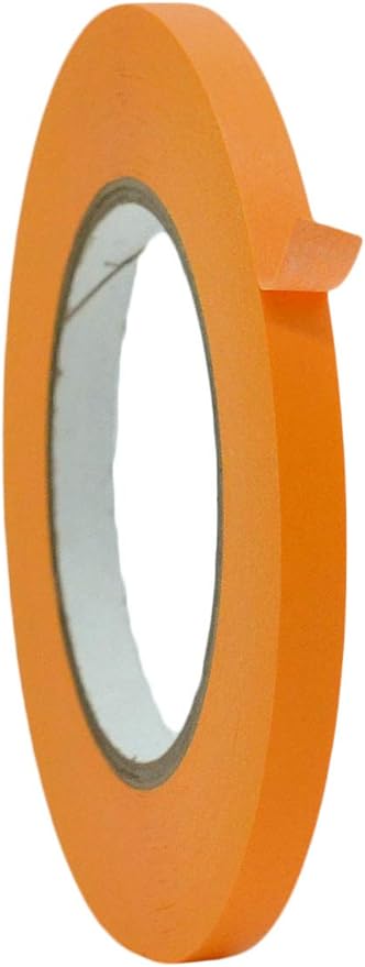 WOD CFTC6 Console Artist Tape Made in USA Orange, 3/8 inch x 60 yds. Flatback Paper Marking/Labeling Tape Residue Free, for Watercolor Paper to Prevent Tearing