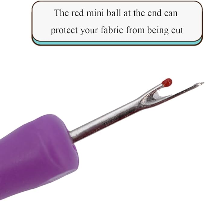 HAHIYO 5.3Inches 1PCs Purple Rubber Seam Ripper Ergonomic Grip Thread Stitch Remover Tool Sewing Stitch Cutter Thread Ripper Unpicker Sewing Accessory&Supply for Crafting Notions Quilting Sewing Hem