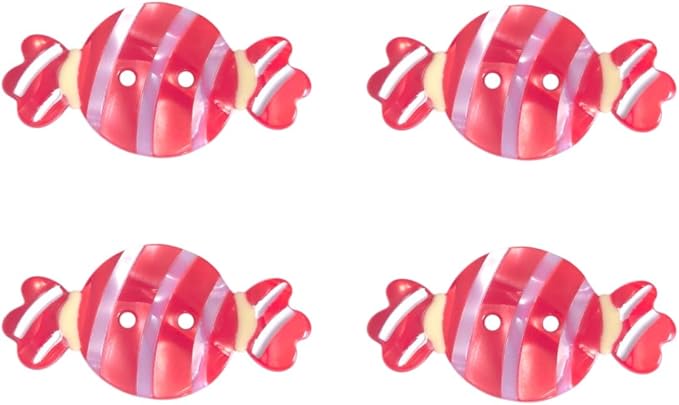 Cute Candy Buttons for Crafts,Acetate Button for Clothes,Cute Buttons for Sewing,Button Bulk,Pack of 4