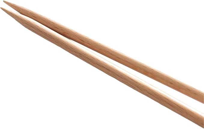 mindfulknits Premium Straight Single Pointed Beech Wood Knitting Needles – Size US 10, 6mm – 35cm Length – Straight Needle Set - Crafting & Knitting Supplies for Relaxation & Stress Relief (6mm)