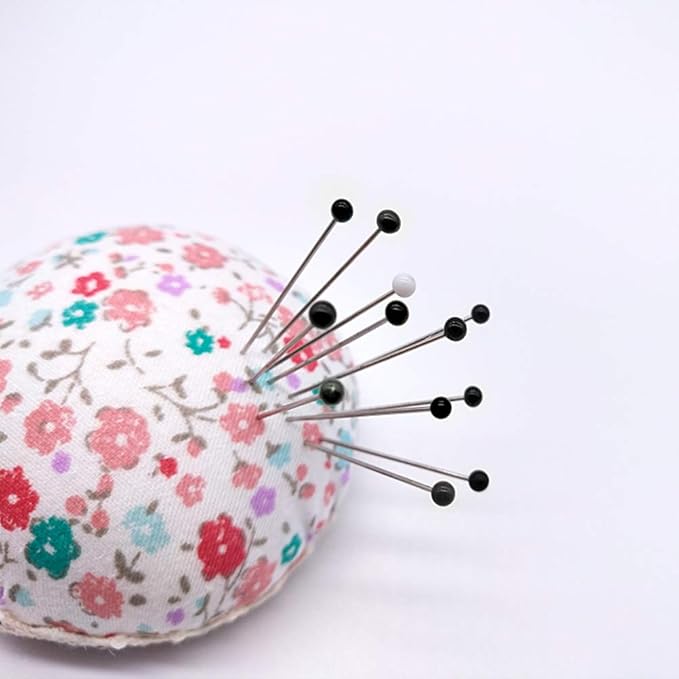 250 Pieces Sewing Pins Ball Glass Head Pins Straight Quilting Pins for Dressmaker Jewelry Decoration, Black