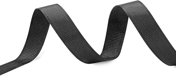LIUYAXI 1/2" X 50 Yards Solid Black Grosgrain Ribbon, Perfect for Crafts, Wedding Decor, DIY Hair Accessories, Sewing, Gift Package Wrapping and More