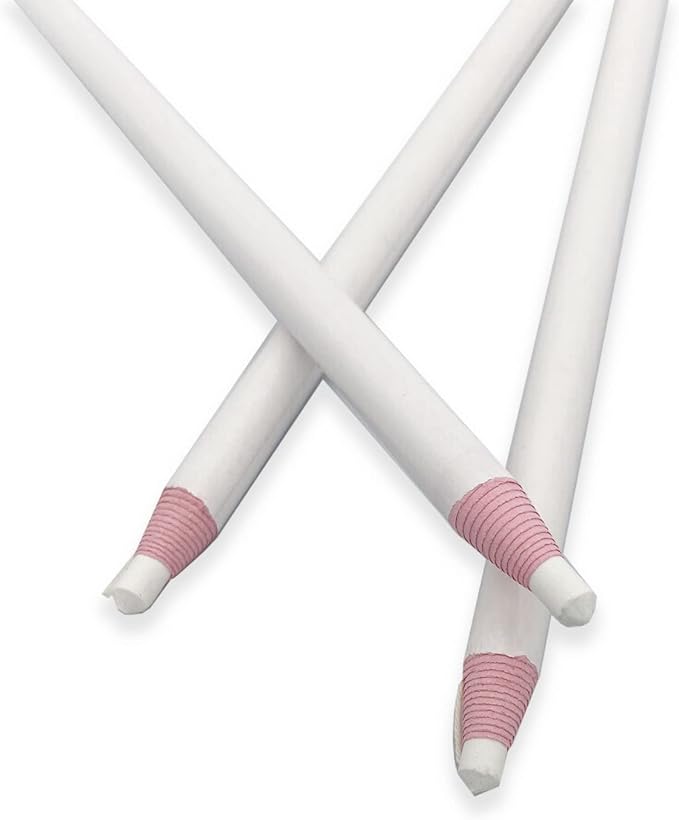Sewing Mark Pencil 6PCS White Invisible Erasable Fabric Pencils For Leather Cut Marks Student Drawing Tailor Marks