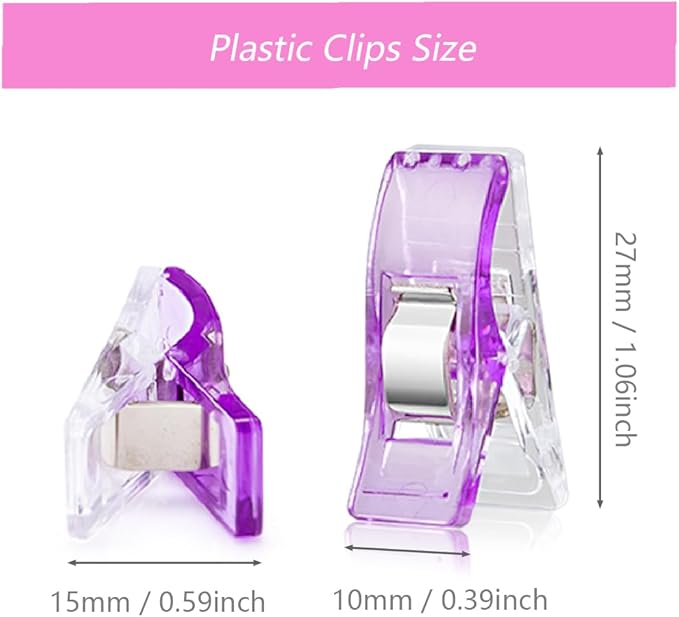 Sewing Clips, 450 Pcs with Plastic Box, KOLUPA Assorted Colors Fabric Clips for Quilting, Clamps for Crafts