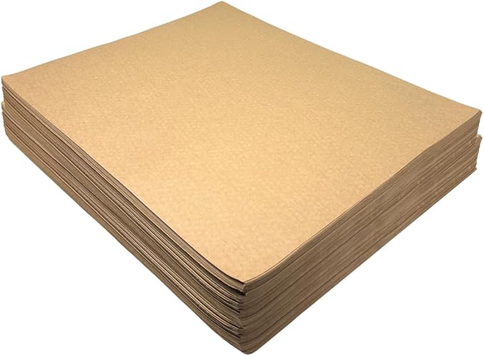 N.F. String & Son Kraft Paper Sheets - 20 x 16 in. - 100 Kraft Sheets, Kraft Paper, Heavy-Duty Brown Craft Paper Sheets for Arts and Crafts, Drawing, DIY, Packaging (100)