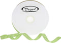 Gingham Ribbon 50 Yard Each Roll 100% Polyester Woven Edge (3/8" x 50 Yards, Light Green)