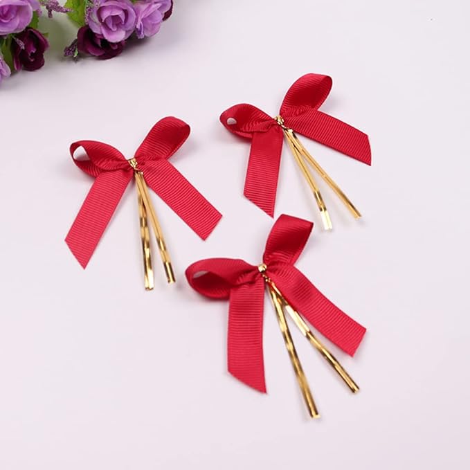 LIUYAXI 3/8" X 50 Yards Solid Red Grosgrain Ribbon, Perfect for Crafts, Wedding Decor, DIY Hair Accessories, Sewing, Gift Package Wrapping and More