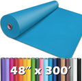 PerkHomy Lake Blue Kraft Paper Roll 48" x 3,600" (300') for Gift Wrapping Bouquet Flower Art Painting Craft Writing Packaging Shipping 80GSM 55LB (Lake Blue, 48" x 300')