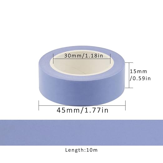 NatSumeBasics Pastel Washi Tape Solid Light Purple Washi Tapes 2 Pcs 32 Ft. Decorative Masking Tape Self-Adhesive Craft Tapes for Packaging Decor Scrapbooks DIY Gift (Light Purple)