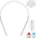 17inch (43cm) Stainless Steel Circular Knitting Needle Size US 4 (3.5mm) Metal Knitting Needles Set for Making Sweater Shawl Scarf