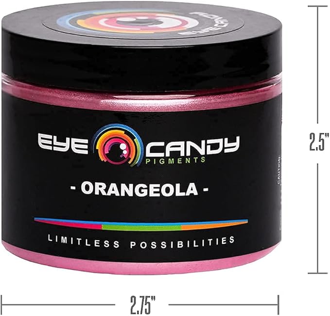 Eye Candy Pigments Premium Red Mica Powder - Orangeola (50gr) - for Epoxy, Resin, Soap, Paint, Woodworking, Acrylic Pouring, Bath Bombs, Fishing Lures - DIY Arts and Crafts Additive
