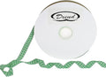 Gingham Ribbon 50 Yard Each Roll 100% Polyester Woven Edge (3/8" x 50 Yards, Green)