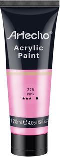 Artecho Pink Acrylic Paint, Pink Paint (120ml / 4.05oz) Tubes, Art Craft Paints for Canvas, Rock, Stone, Wood, Fabric, Art Supplies