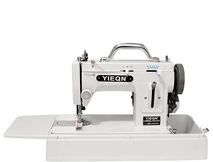 YQ-518 Portable Walking-Foot/Zigzag Sewing Machine with Carrying Case - for Sewing and Repairing Thick Materials