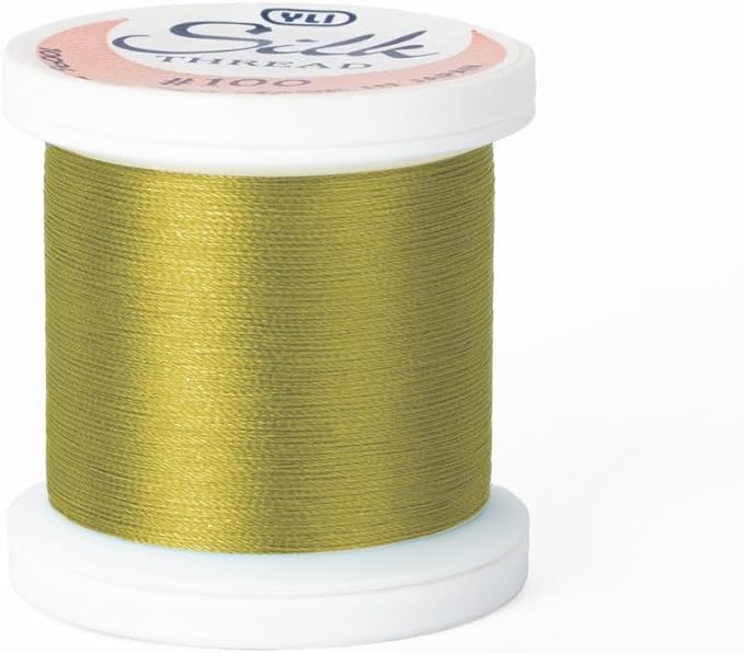 YLI Threads Silk Thread – 100 wt Fine Japanese Silk for Appliqué, EPP, and Quilting - Victoria Green