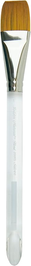 Silver Brush Limited 2008S-1 Golden Natural Square Wash Paintbrush for Oil, Acrylic, Watercolor, Gouache, Inks, & Dyes, Size 1 Inch, Short Handle
