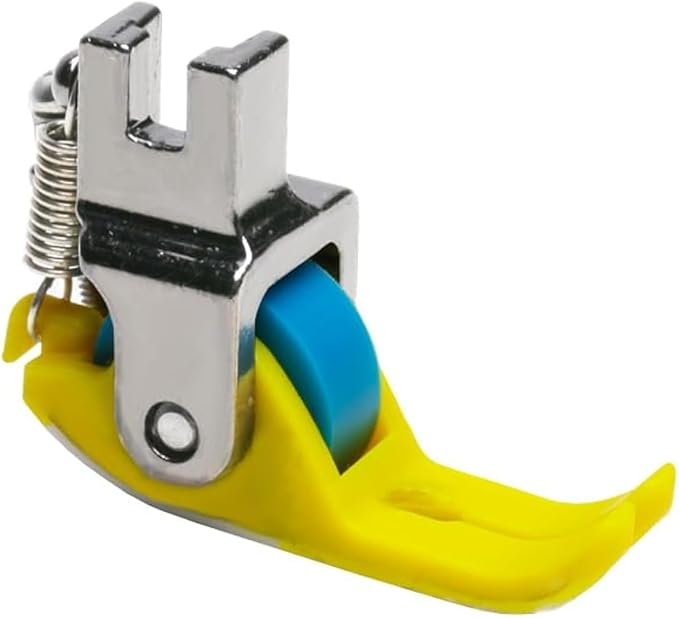 HONEYSEW Teflon Narrow Roller Presser Foot for Industrial Single Needle Lockstitch Sewing Machine Wheel