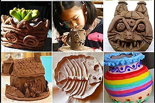 No Baking Air Drying Modeling Clay, Terracotta* 3lb&White*3lb. | All Purpose Compound | Self-Hardening DIY Creative Sculpting Clay for Adults Kids