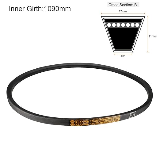 uxcell B-43 V-Belts 43" Inner Length, B-Section Rubber Drive Belt