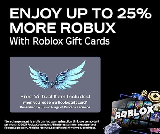 Roblox $50 Physical Gift Card [Includes Free Virtual Item] [Redeem Worldwide]