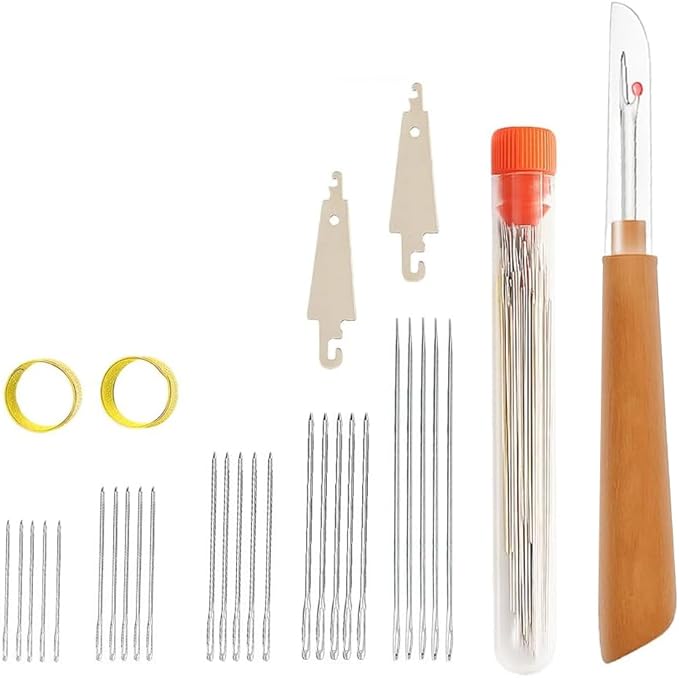 2026 Upgrade Steel Needles for Hand Sewing, Big Eye Stainless Steel Sewing Needles Kit, Portable Sewing Tool Set DIY Embroidery Crafting Kit Tool for Beginners Professional DIY Lovers (A3#31PCS)