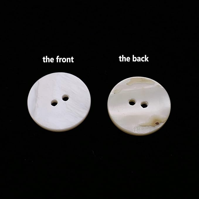 Leekayer 22 Pieces Genuine White Mother of Pearl Blazer Buttons Set 20mm 15mm Natural White MOP Shell Buttons Bulk for Men